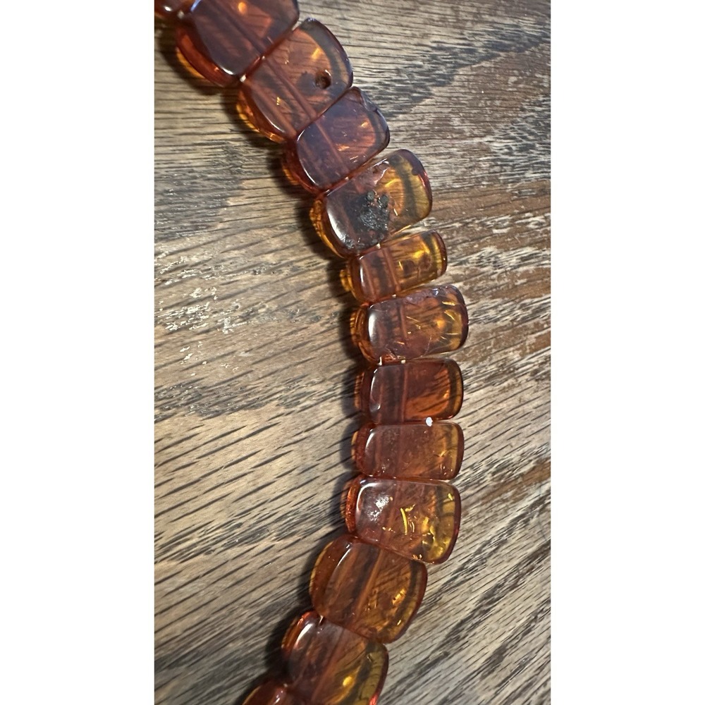 Vintage Baltic Amber Cleopatra Necklace 49 Pcs UV Tested Genuine Cognac 17" - Picture 8 of 11